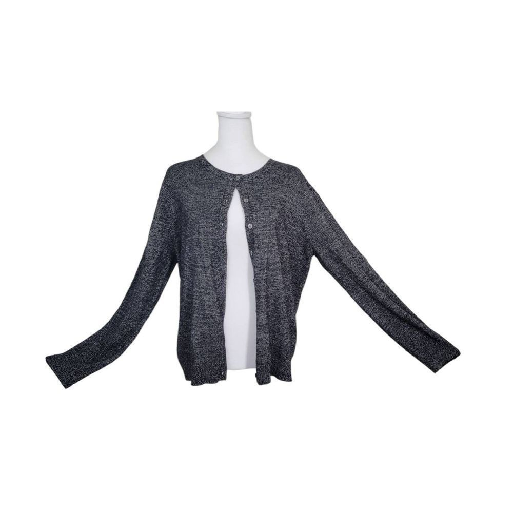 Croft & Borrow Cardigan Women’s Medium Grey Long Sleeve Crew Neck Button UP